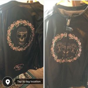 Worn twice padded motorcycle jacket